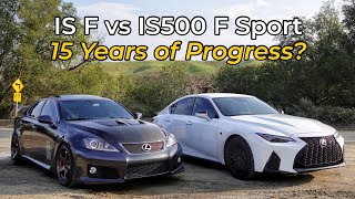 2008 Lexus IS F vs 2022 Lexus IS500 F Sport  Head to Head Review [upl. by Sykleb]