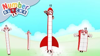 Numberblocks Sing Along with Ten 🚀🎤  Learn to Count [upl. by Mulry]