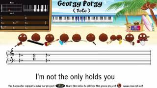 How to play  Georgy Porgy Toto  Tutorial  Karaoke  Chords  Score  Cover [upl. by Obed]