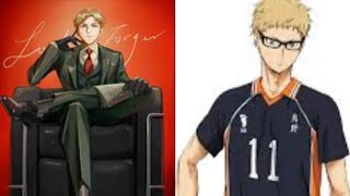 Haikyuu react to Tsukishima as Loid Forger 🩷 Read description  AU [upl. by Kaitlyn680]