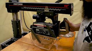 Craftsman 10quot Radial Arm Saw 113196321 [upl. by Dnalyk430]