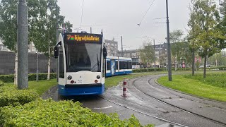 GVB  Amsterdam  Tram  Lijn 17 Geuzenveld  Osdorp Dijkgraafplein via Marnixstr  Koningsdag 2024 [upl. by Neelhtakyram]