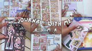 Kawaii Stickers Journal with me  IMMERSIVE ASMR ✨ [upl. by Ymmit]