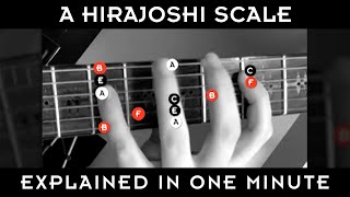 A Hirajoshi Scale  Japanese Pentatonic  One Minute Guitar Lesson [upl. by Nylkaj49]