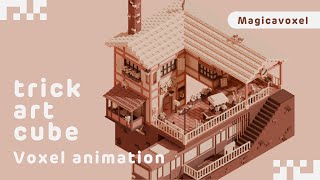 【Voxel Animation】 trick art cube [upl. by Peih921]