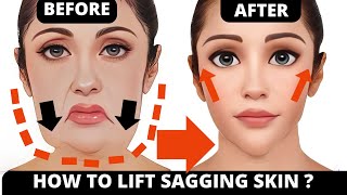 🛑 FACE SKIN TIGHTENING EXERCISES  SAGGY SKIN LAUGH LINES JOWLS FOREHEAD MOUTH LINES  SUBTITLES [upl. by Alika587]