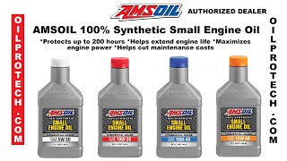 Amsoil 100 Synthetic Small Engine Oil  Protects up to 200 hours  Helps cut maintenance costs [upl. by Anerres]