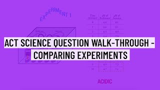 ACT Science Question Walkthrough  Comparing Experiments [upl. by Weasner]