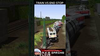 TRAIN VS END STOP DANGEROUS BEAMNGDRIVE  😱 train shorts [upl. by Etteoj]