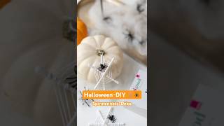 SpinnennetzDeko 🕷️🕸️ Einfaches HalloweenDIY shorts halloween diy [upl. by Enyaw]