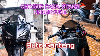 CBR150R Modifikasi pakai stang Underyoke  K45R Underyoke [upl. by Ahsaele]