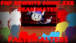 Fandom react to FNF Rewrite Sonic EXE [upl. by Aisyle]