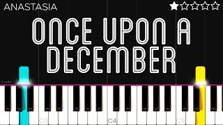 Anastasia  Once Upon A December  EASY Piano Tutorial [upl. by Alaunnoif]