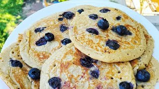 Best Ever GlutenFree Vegan Pancakes 4 Ingredients [upl. by Ryhpez]