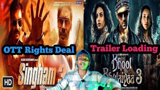 Singham 3 OTT Rights Deal  Bhool Bhulaiyaa 3 Trailer Update  Singham 3 Release Date  Ajay Devgan [upl. by Latnahs122]