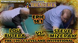 EPIC 141 Lou BUTERA vs Steve MIZERAK  THE 1993 CLEVELAND STRAIGHT POOL INVITATIONAL [upl. by Tilden540]