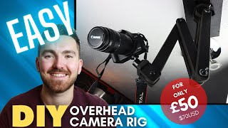 EASY DIY Ceiling Mounted Camera Arm  How to Build an Articulated Camera Arm [upl. by Baum]