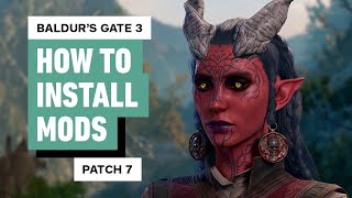 Baldurs Gate 3  How to Install Mods Patch 7 [upl. by Ahsiket]