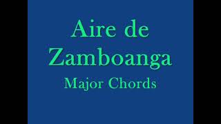 AIRE DE ZAMBOANGA  Major Chords [upl. by Veator639]