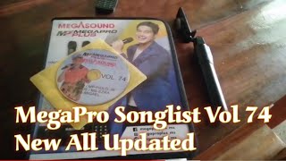 MegaPro Songlist Vol 74 II Ano Ano Ang Bago Song [upl. by Anelec837]