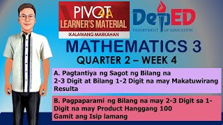 MATHEMATICS 3  QUARTER 2  WEEK 4  ESTIMATING PRODUCT [upl. by Eramal]