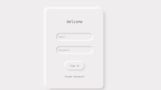 Neumorphic Sign In Form With HTML amp CSS [upl. by Asyral]