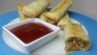 HOW TO MAKE SPRING ROLLS low fat recipe [upl. by Wolfie]