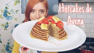 HOTCAKESPANCAKES DE AVENA PERFECTOS  Sin azúcar deliciosos facilísimos y saludables [upl. by Palestine552]