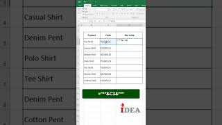 Bar Code in Excel  Excel Tips and Tricks  excel [upl. by Ahsein]