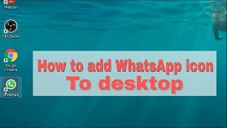 How to add WhatsApp icon to desktop [upl. by Estell]