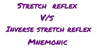 STRETCH VS INVERSEVSE STRETCH REFLEX MNEMONIC [upl. by Nahgem]