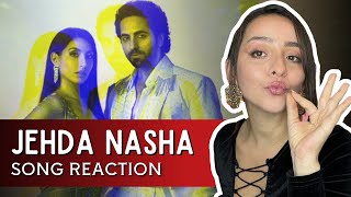 Jehda Nasha Song Reaction by Manoushka  An Action Hero  Nora Fatehi  Ayushmann Khurranna [upl. by Inaluiak257]