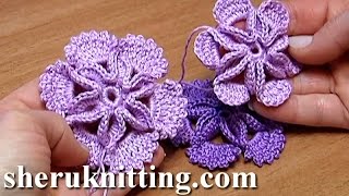 Crochet 3D Center Flowers [upl. by Crissy188]