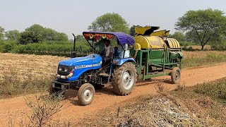 Amezing Surjeet Thresher Machine 4 Fan 775 RPM in a Short Time Tha Rice Cutting  Sonalika Tractor [upl. by Rosina]