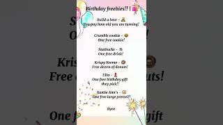 birthday freebies subscribe like [upl. by Alolomo]