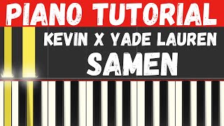 Kevin ft Yade Lauren  Samen Piano Tutorial  Instrumental voor Karaoke [upl. by Oberg]