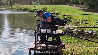 Meat shallow with el capitano Paul sibo Sibley at MOORLANDS FARM FISHERY [upl. by Oinegue]