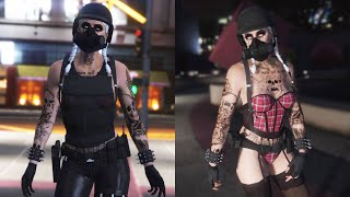 GTA 5 ONLINE 2 Female Outfits Half Body Armor Bustier With Any Belt Transfer Tryhard [upl. by Ranita327]