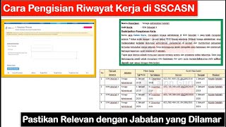 FULL Cara Pengisian Riwayat Kerja di SSCASN Deskripsi Diri dan Memasukkan Riwayat Kerja PPPK 2024 [upl. by Name382]