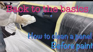 How to properly clean a car panel for paint [upl. by Olatha]