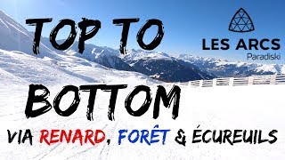 Les Arcs Top to Bottom Col de la Chal to Peisey 4K [upl. by Ytirehc]