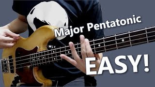 Very easy Major Pentatonic Riff for Worship BASS [upl. by Griffie]