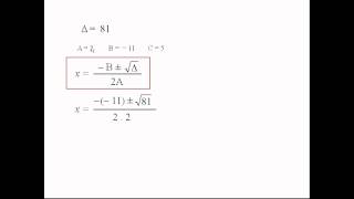 Equação do segundo grau por Bascara [upl. by Enattirb160]