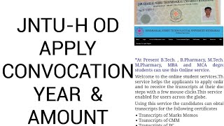 JNTUH OD apply online process JNTUH OD tracking [upl. by Yleen]