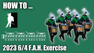 How to Play Cavaliers 2023 Snare line flam accent height Exercise [upl. by Penrose]