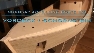 Nordkap 476 Billing Boats 150 Fish Trawler RC Fangboot Holzmodell Bausatz Schornstein Umbau Dampf [upl. by Kareem]