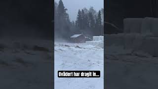 OVÄDRET ÄR HÄR 🥶🥶🥶 snowstorm snöstorm storm [upl. by Ahsiei]