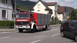 Feuerwehr Bad Säckingen auf Einsatzfahrt zu einem Verkehrsunfall [upl. by Akeenahs]