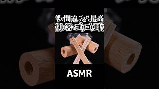 【ASMR】割り箸で耳かき🥢使い方間違ってるけど最高ですｗ木と木が擦れる🪵気持ちイイゴリゴリ耳かきの音👂優しい高音圧♪DIYの木をくり抜いた耳穴バイノーラルマイクを使用🤤睡眠導入😪 Shorts [upl. by Florri351]