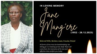 JANE MANGERAS MEMORIAL SERVICE LIVE AT NAIROBI SOUTH SDA CHURCH [upl. by Tadio423]